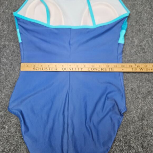 Speedo Swimsuit One Piece Size 16 Navy Blue Swimsuit Beach Pool Vacation Resort - Picture 6 of 7